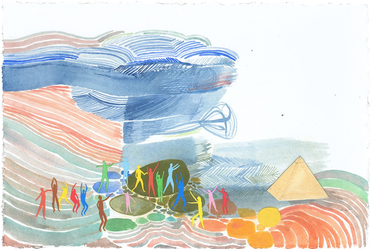 Pyramid Field, artwork by Brandi Strickland Bentley